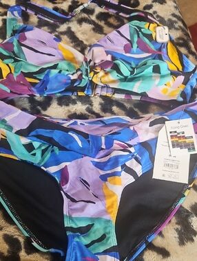 Colorful Abstract Print Bikini Set